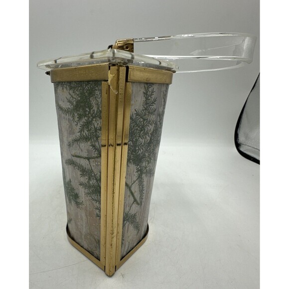 Vintage MCM Majestic Lucite Purse Handbag Pressed Pine Tree Branches - Picture 9 of 16